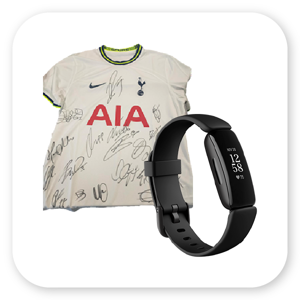 Tottenham Hotspur signed shirt OR Fitbit Inspire 2