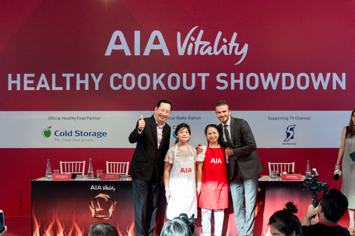David Beckham at AIA Healthy Cookout Showdown